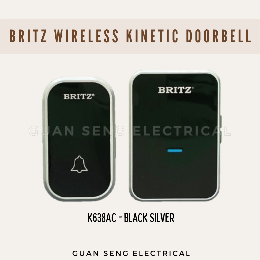 BRITZ Wireless Kinetic Doorbell K637AC K638AC