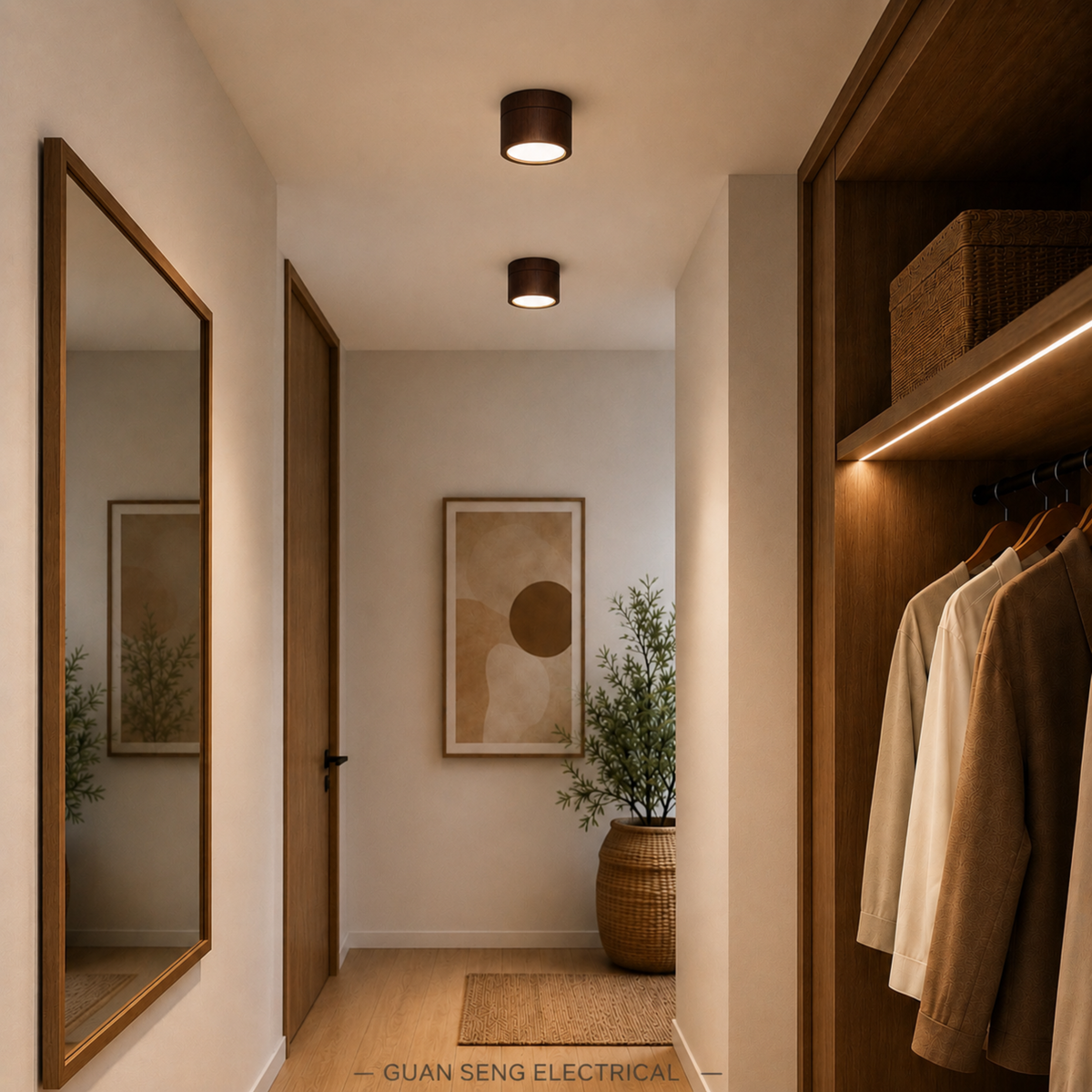 Zen Wood Surface Downlight 15W Selectable CCT 3 Tone