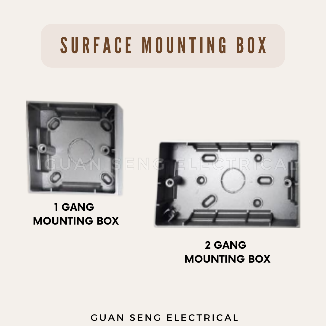 Surface Mounting Box 1 Gang 2 Gang Black White Sliver Rose Gold Champagne