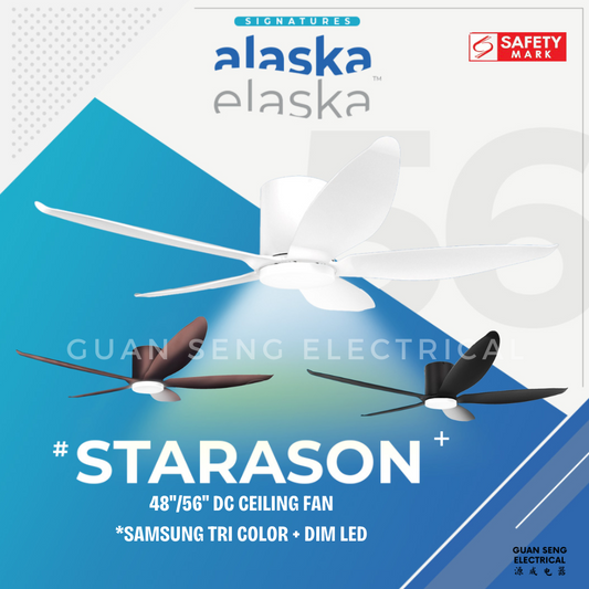 ALASKA STARASON+ 48" 56" DC Ceiling Fan 20W Samsung LED Dimmable