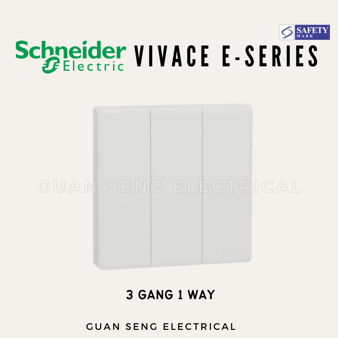 Schneider Electric Vivace E-Series Socket and Switch White Newest 2025 Design