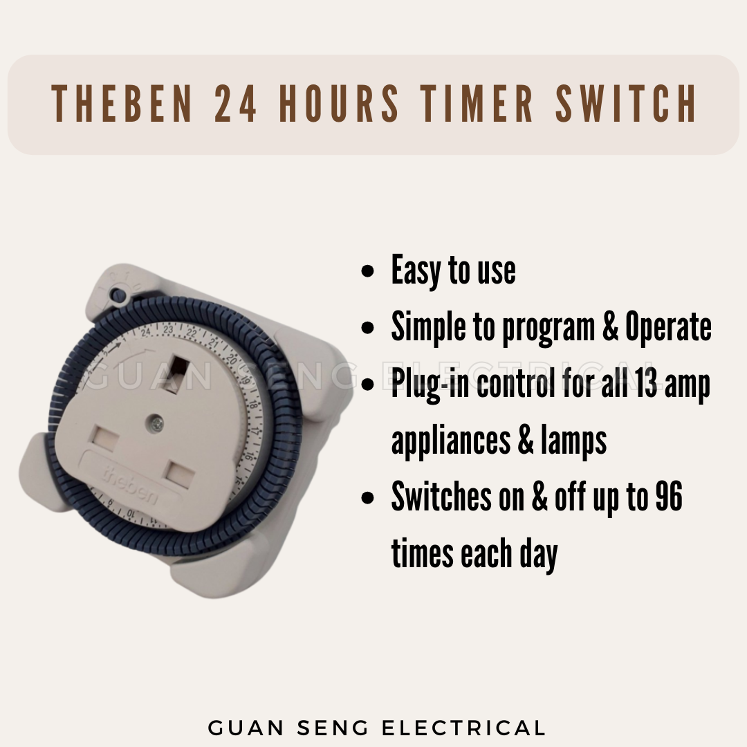 Theben 24 Hours Segment Time Switch 13A Plug