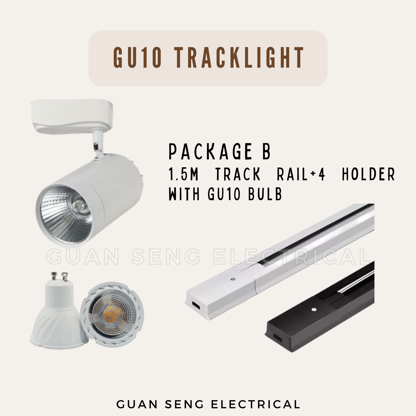 LED Tracklight with GU10 Bulb