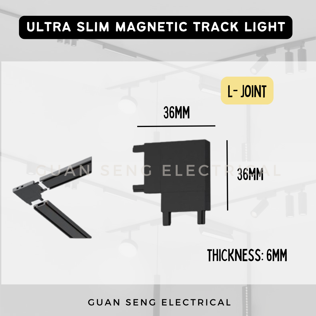 Ultra Slim Magnetic Track Light System 48V Surface Black White