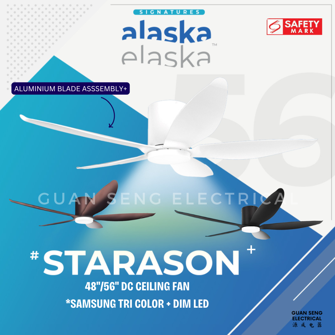 ALASKA STARASON+ 48" 56" DC Ceiling Fan 20W Samsung LED Dimmable
