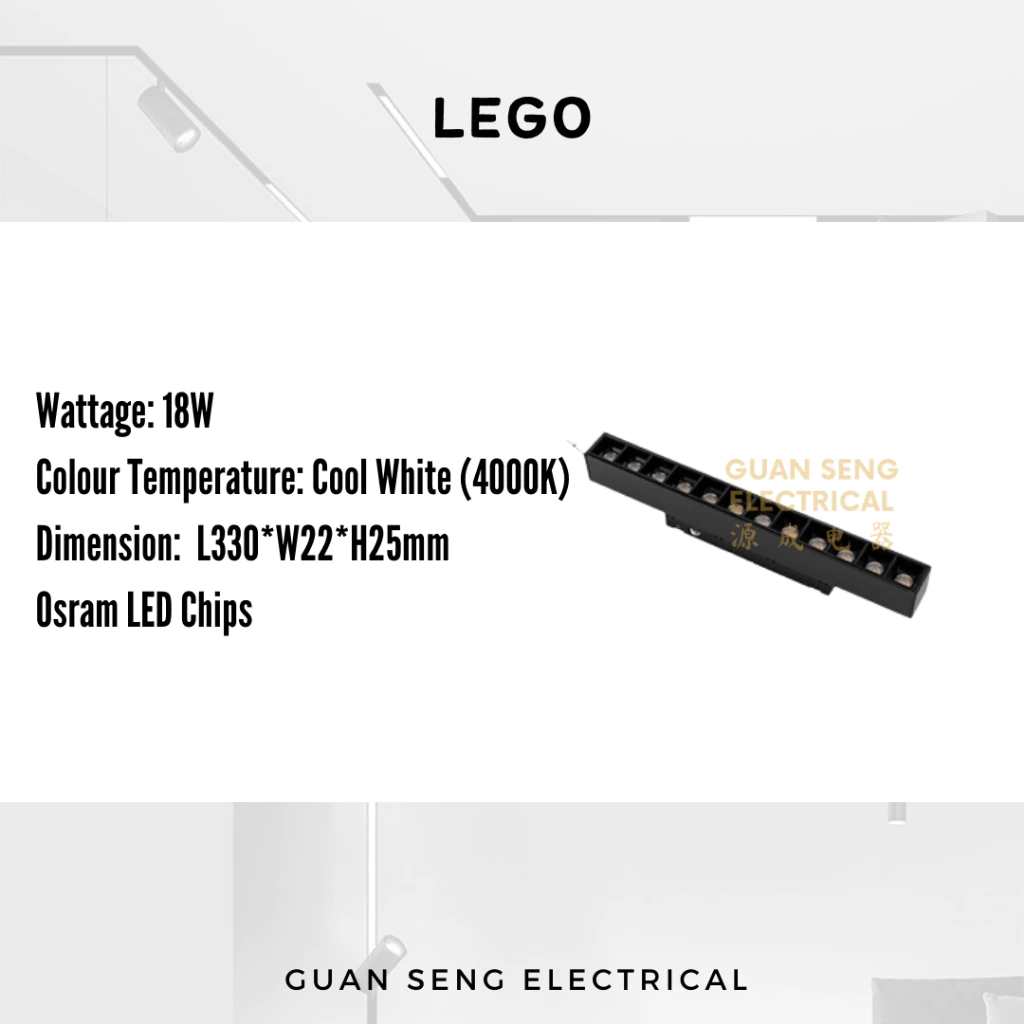 Magnetic Track Light System 48V Recessed Surface