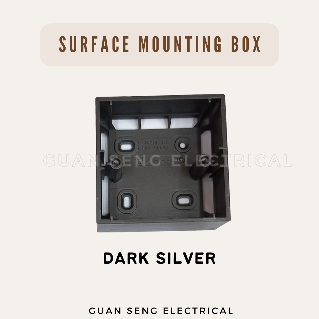 Surface Mounting Box 1 Gang 2 Gang Black White Sliver Rose Gold Champagne