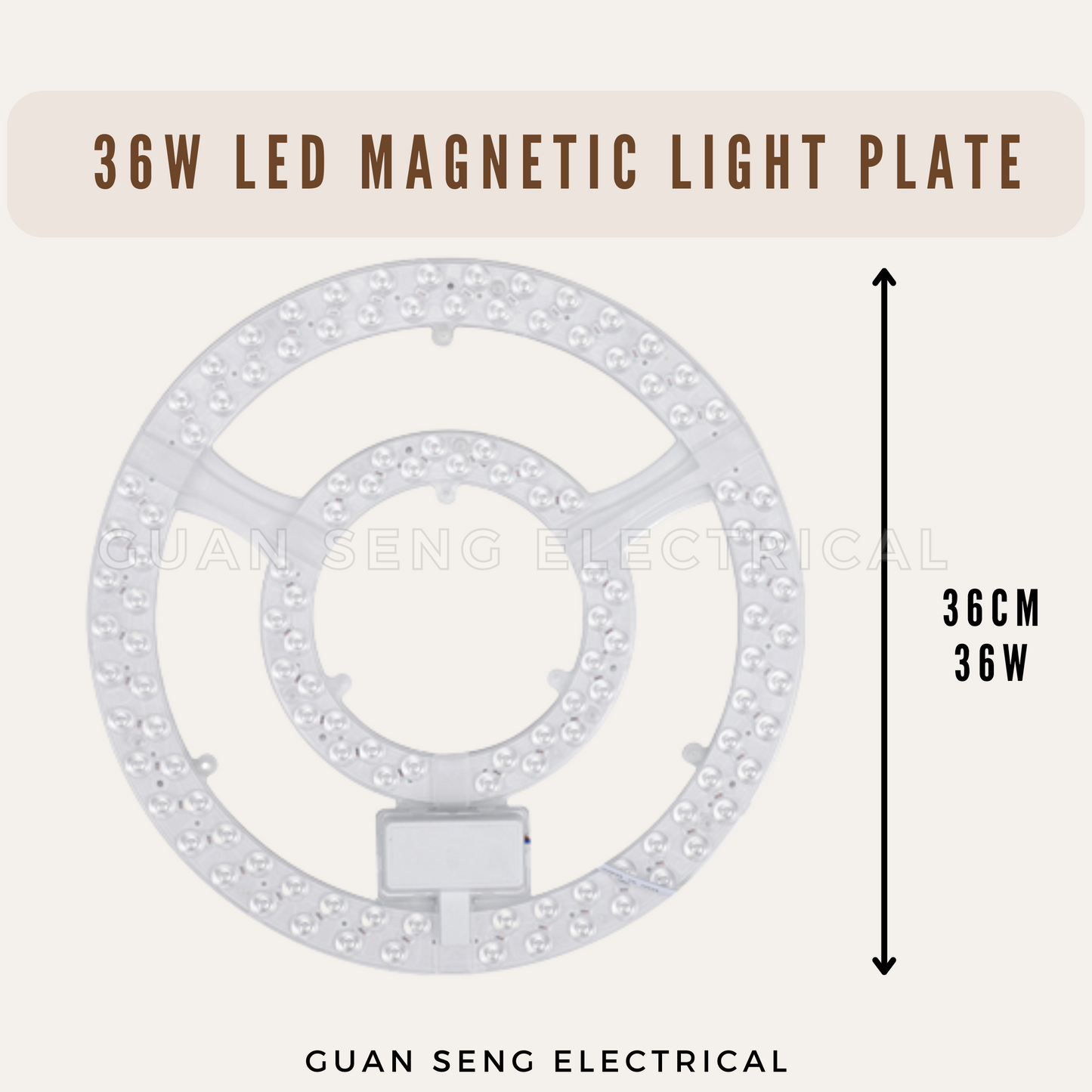 24W 36W 48W LED Magnetic Light Plate Daylight Tri-Tone