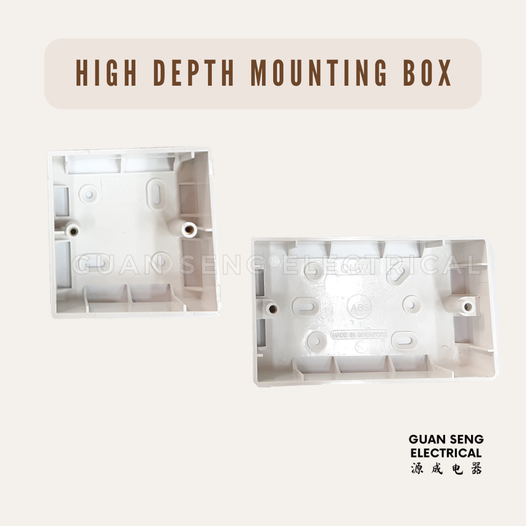 48mm 1 Gang Surface Mounting Box 52mm 2 Gang Surface Mounting Box White