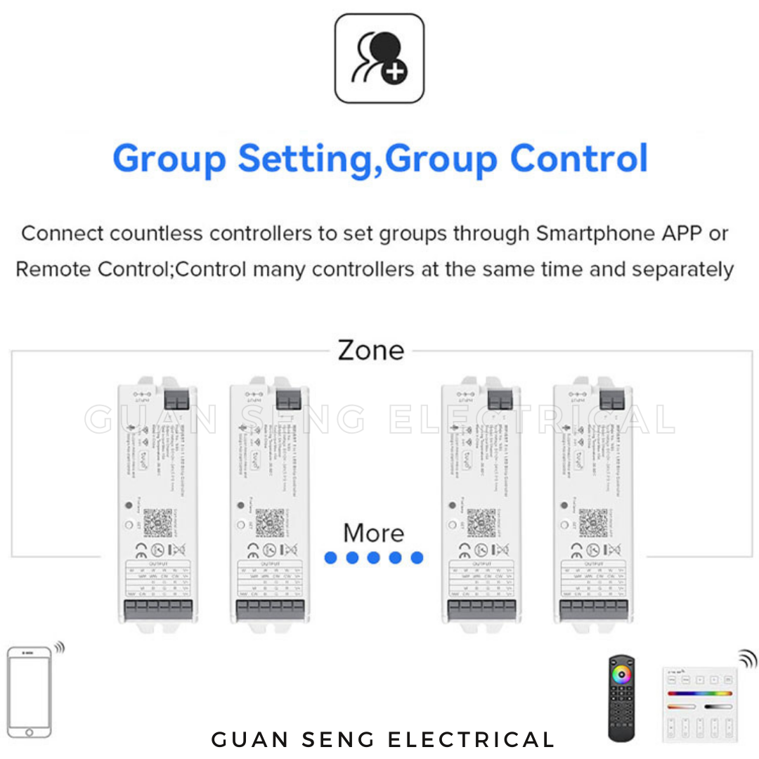5in1 Smart LED Strip Light Controller WIFI TUYA 12V 24V