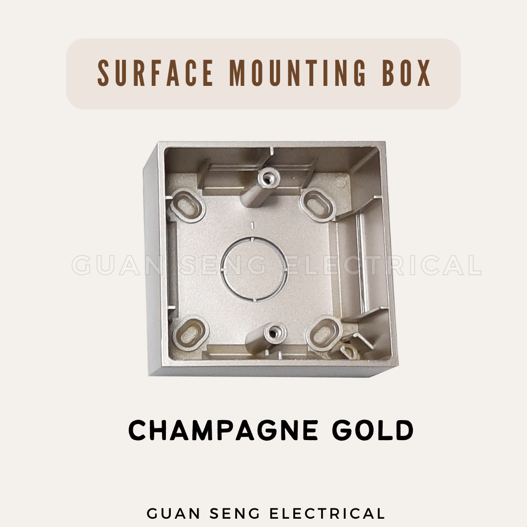 Surface Mounting Box 1 Gang 2 Gang Black White Sliver Rose Gold Champagne