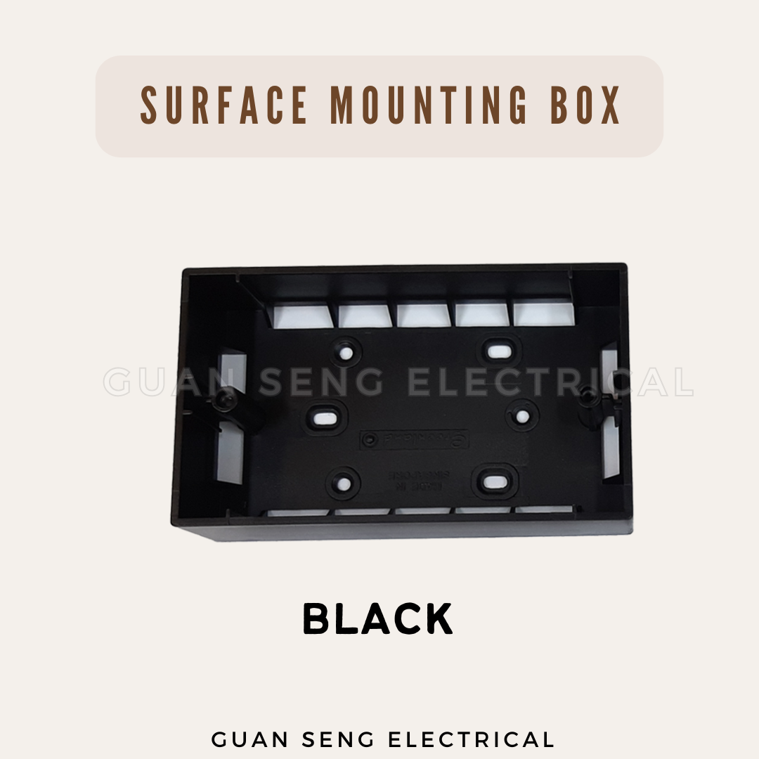 Surface Mounting Box 1 Gang 2 Gang Black White Sliver Rose Gold Champagne