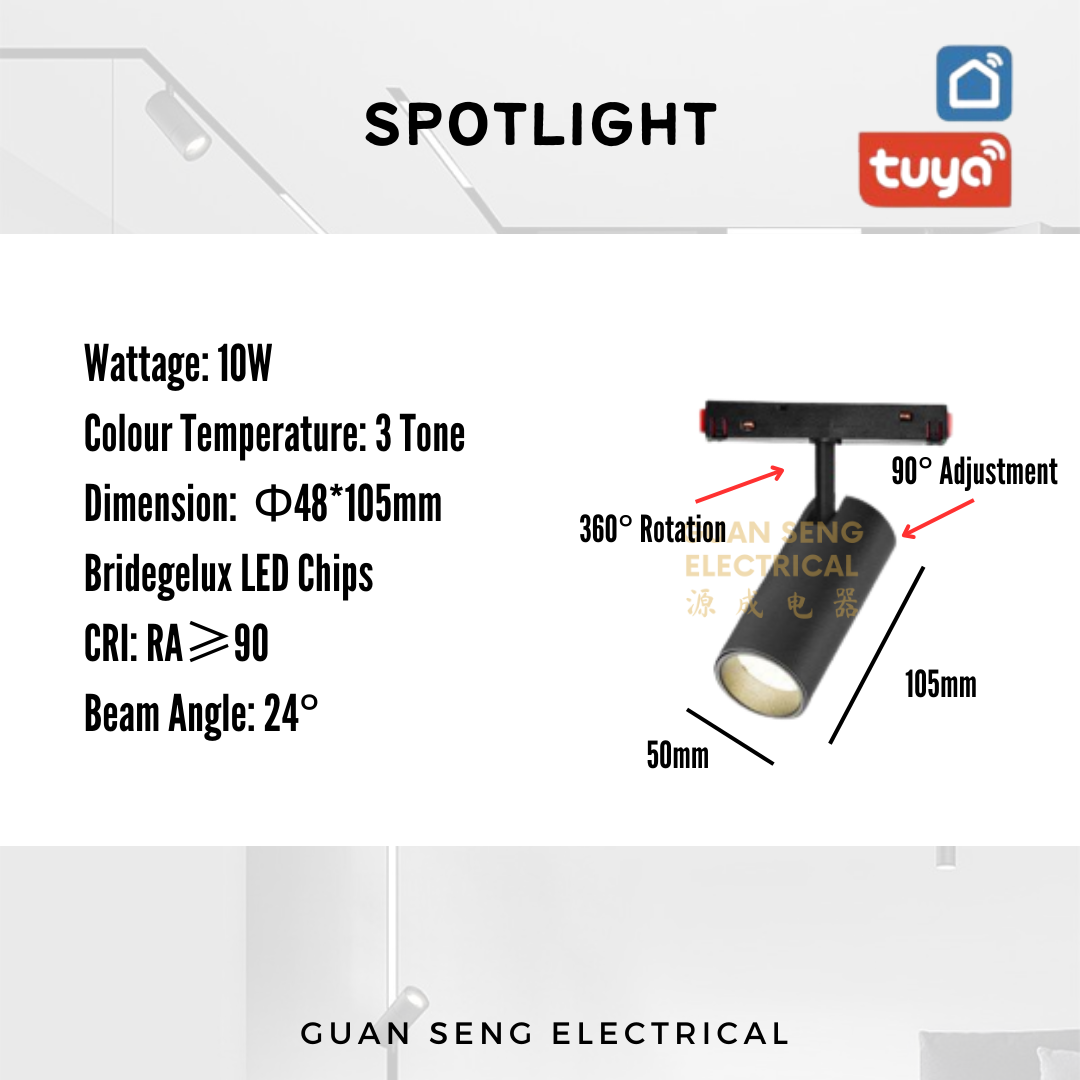 SMART Magnetic Track Light System 48V Recessed Surface