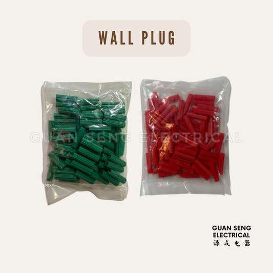 Nylon Wall Plug 6mm 7mm Red Green