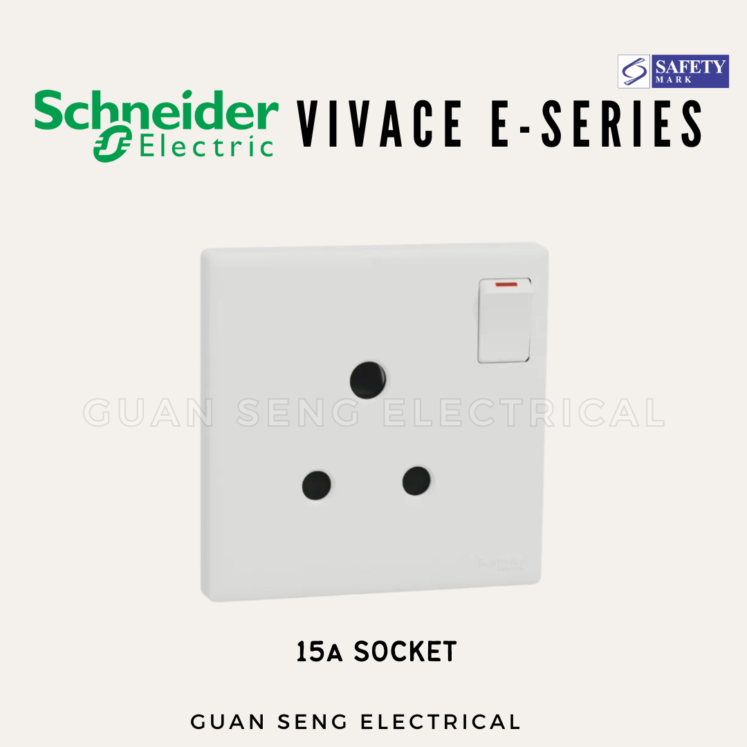 Schneider Electric Vivace E-Series Socket and Switch White Newest 2025 Design