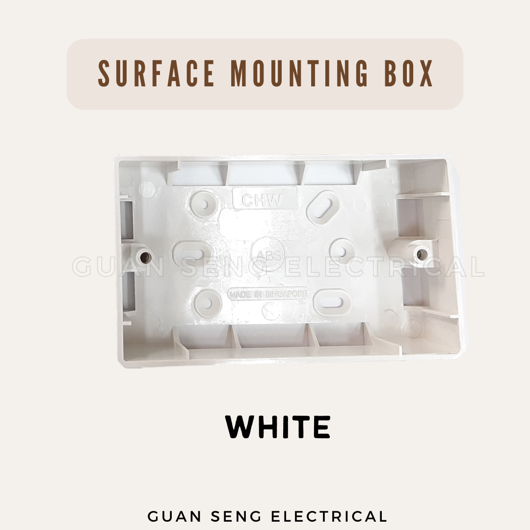 Surface Mounting Box 1 Gang 2 Gang Black White Sliver Rose Gold Champagne