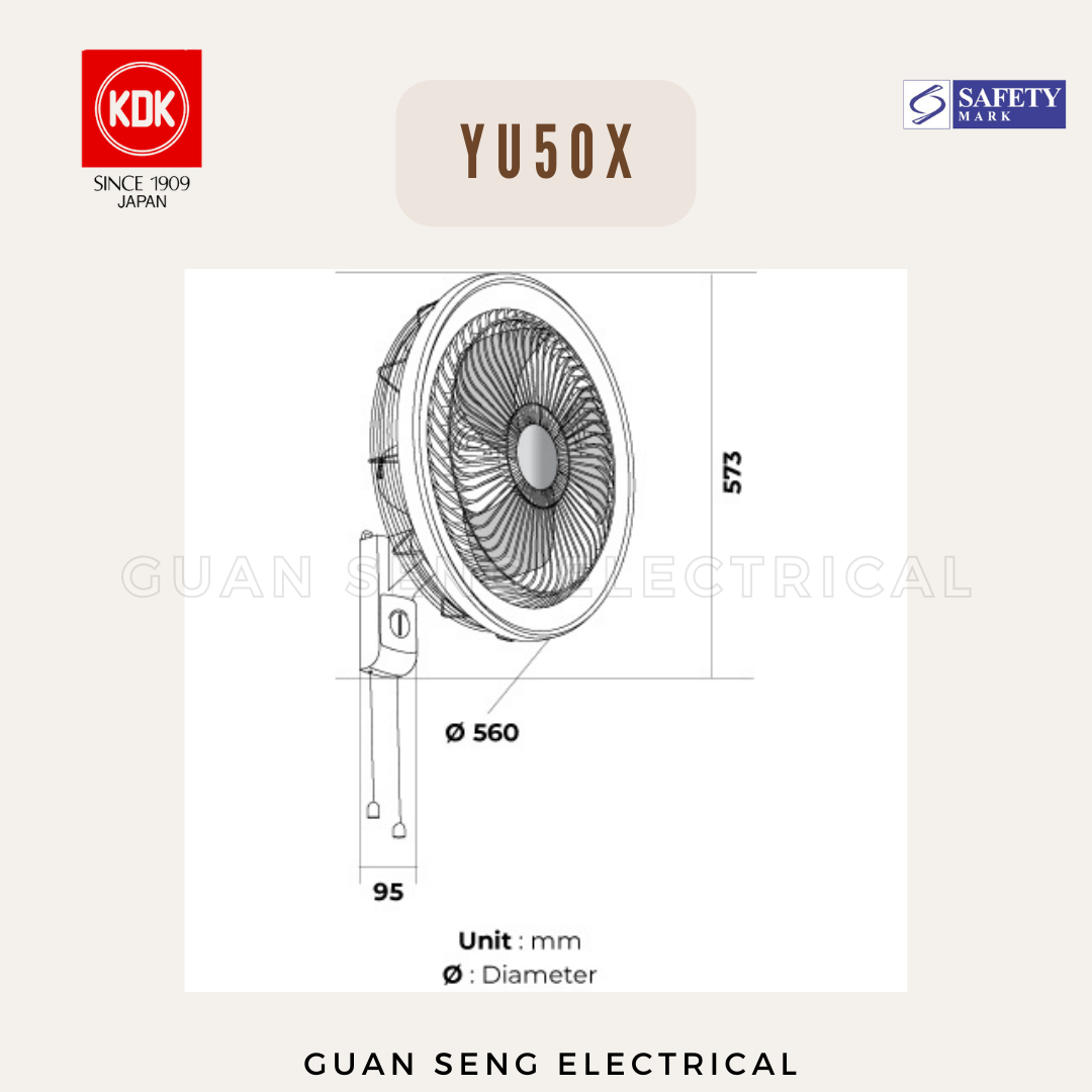 KDK YU50X Wall Fan