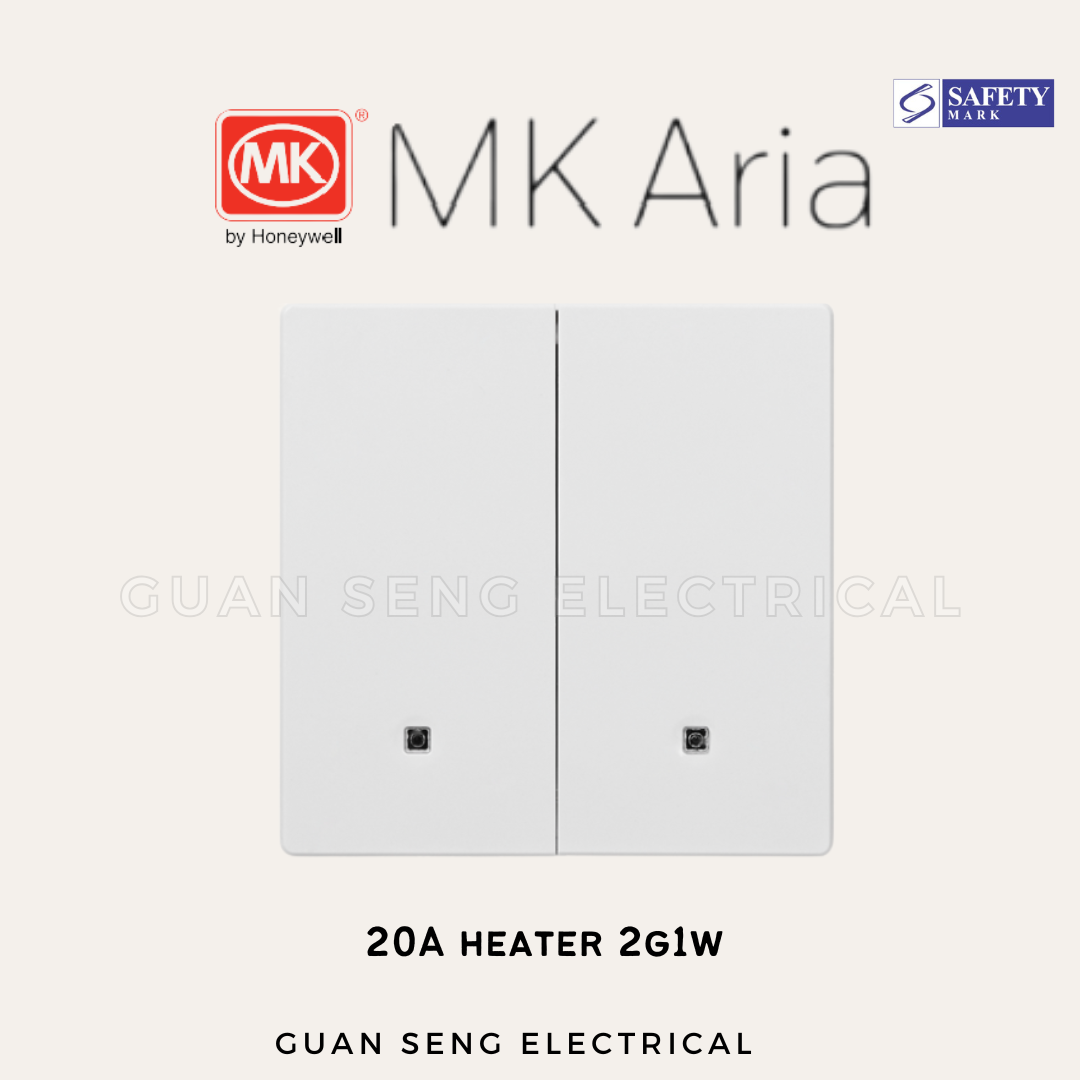 MK Honeywell Aria 20A Heater 1G1W 1G2W 2G1W White Grey Rose Gold Black