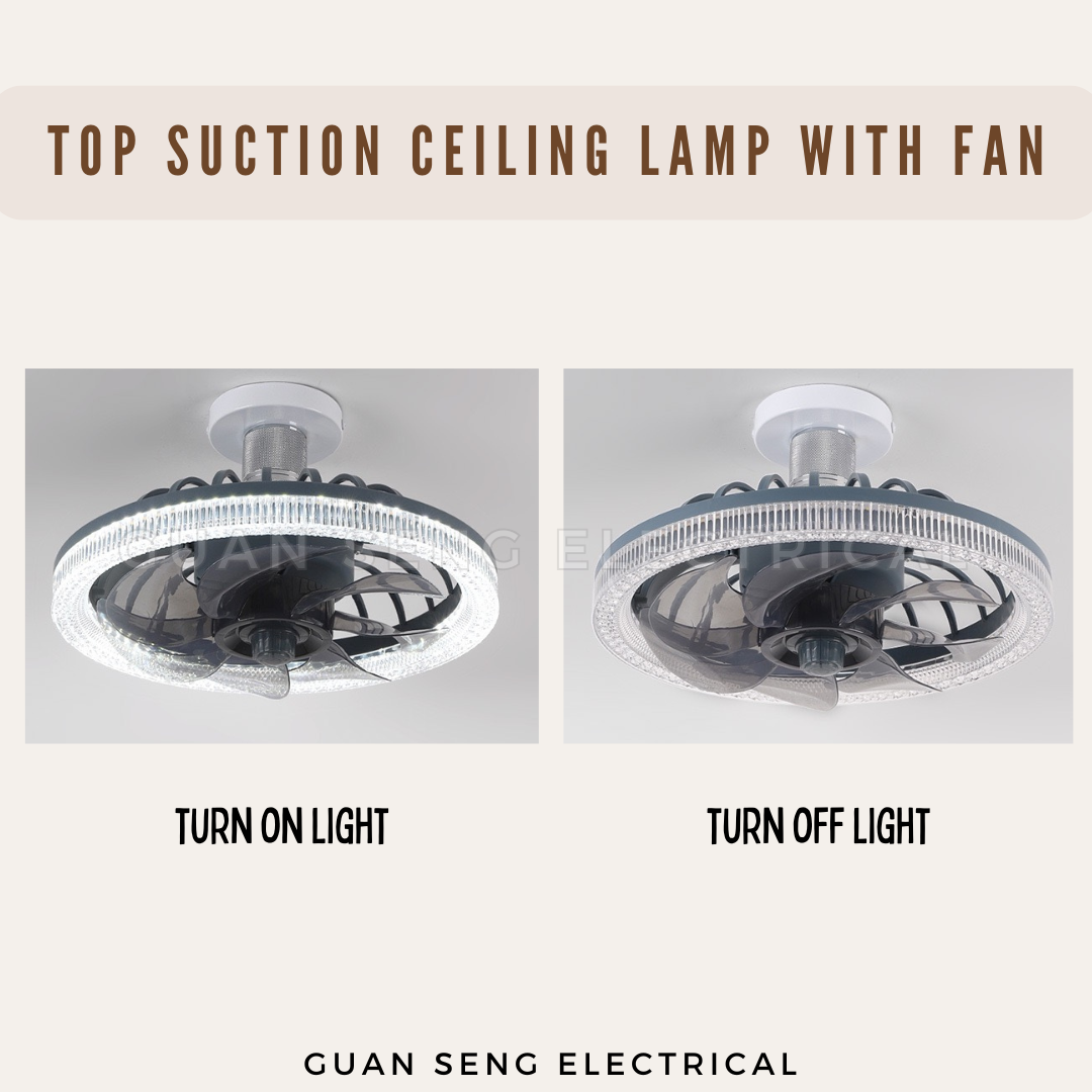Premium Top Suction Ceiling Lamp with Fan