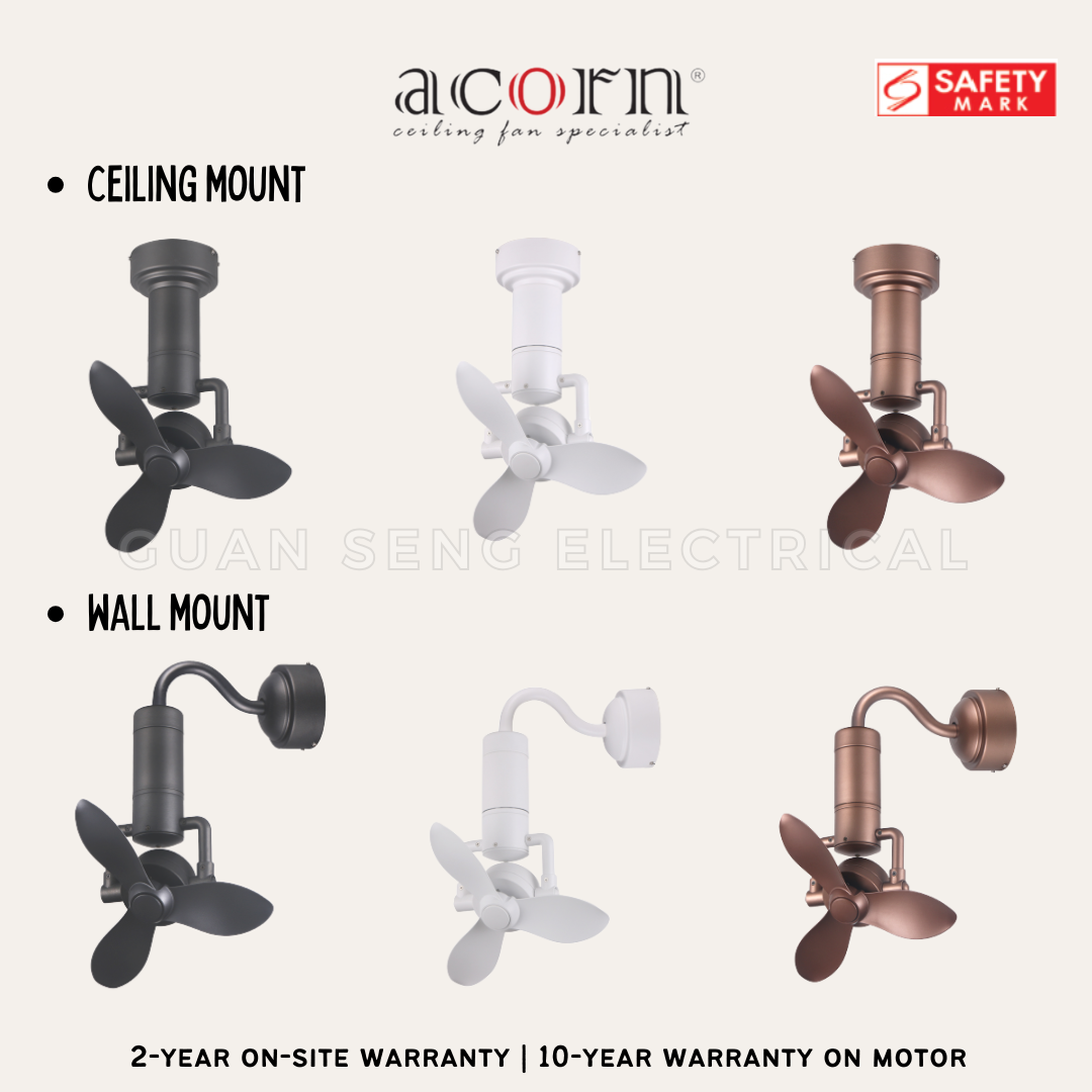 ACORN DC360 16" Corner Ceiling / Wall Mount Fan