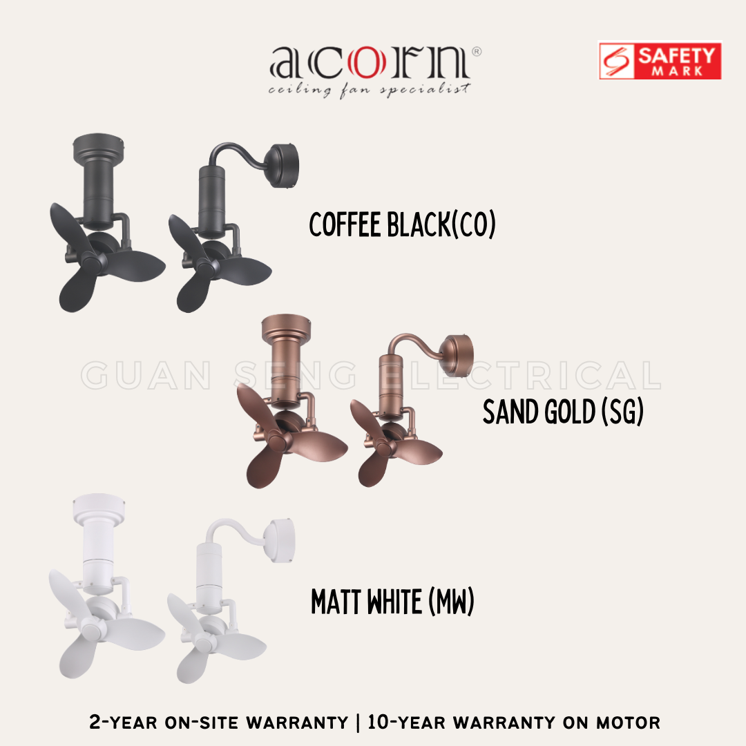 ACORN DC360 16" Corner Ceiling / Wall Mount Fan