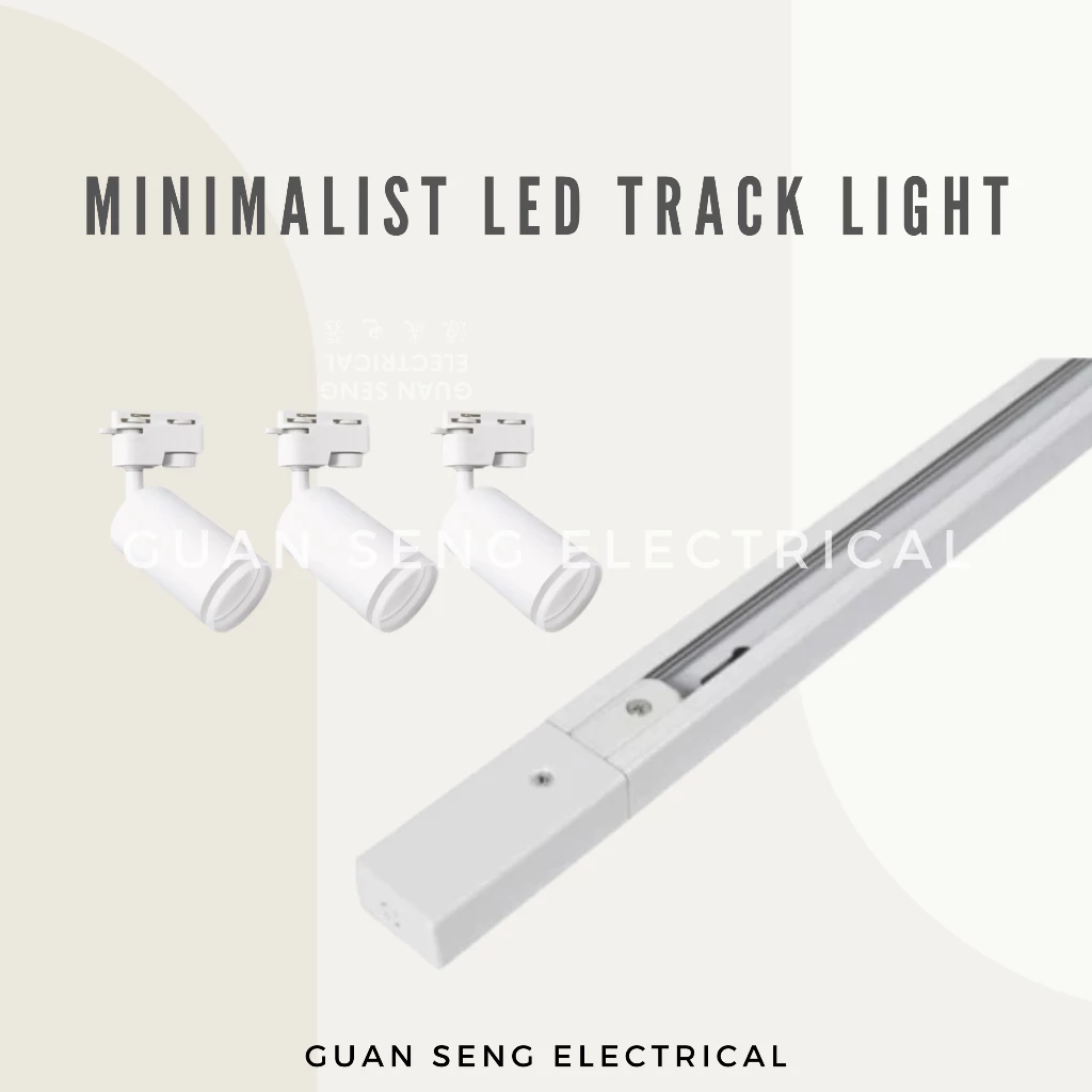 Minimalist LED Track Light Black White