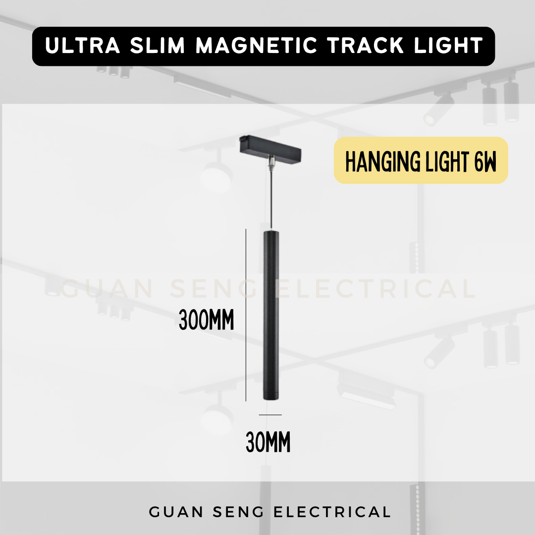 Ultra Slim Magnetic Track Light System 48V Surface Black White