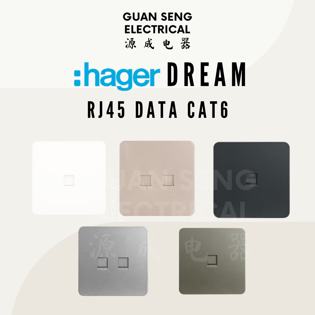 Hager Dream RJ45 Cat6 Data Socket