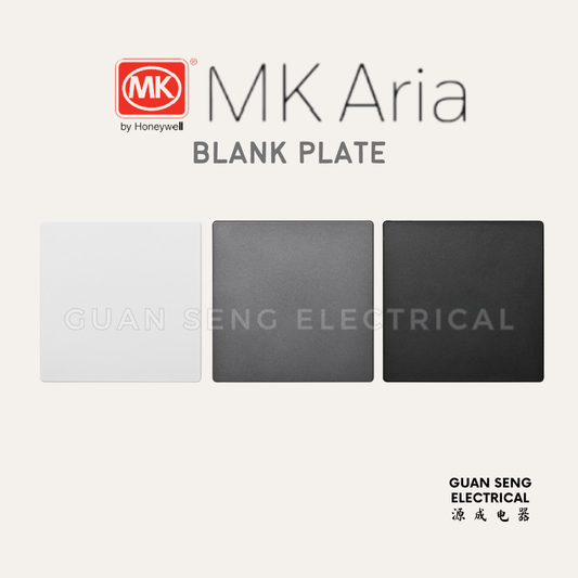 MK Honeywell Aria Blank Plate 1 Gang 2 Gang