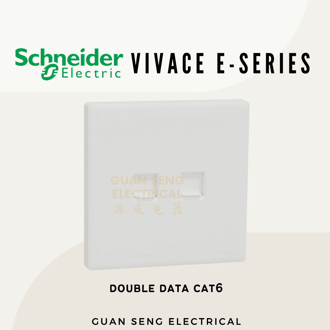 Schneider Electric Vivace E-Series Socket and Switch White Newest 2025 Design