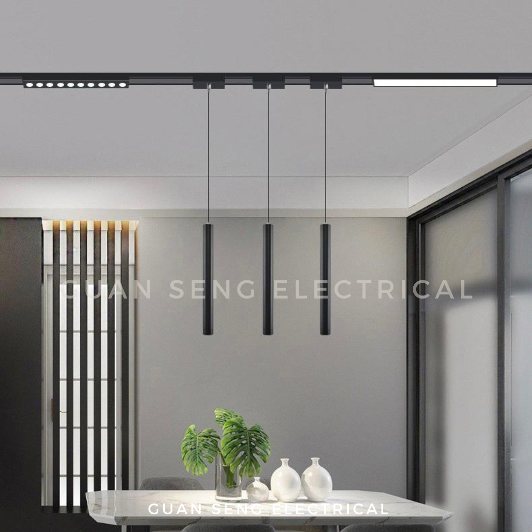 Ultra Slim Magnetic Track Light System 48V Surface Black White