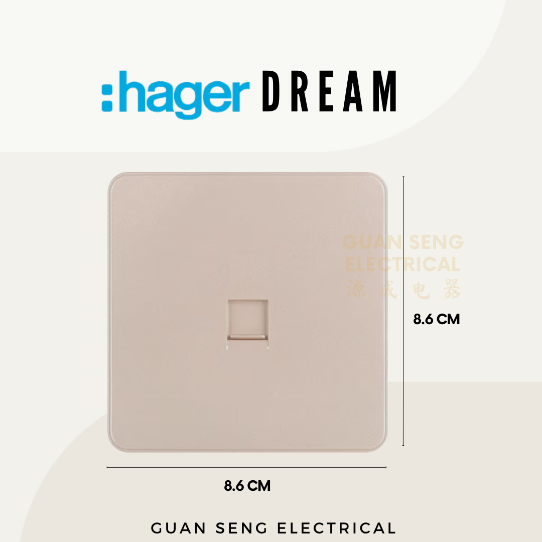 Hager Dream RJ45 Cat6 Data Socket