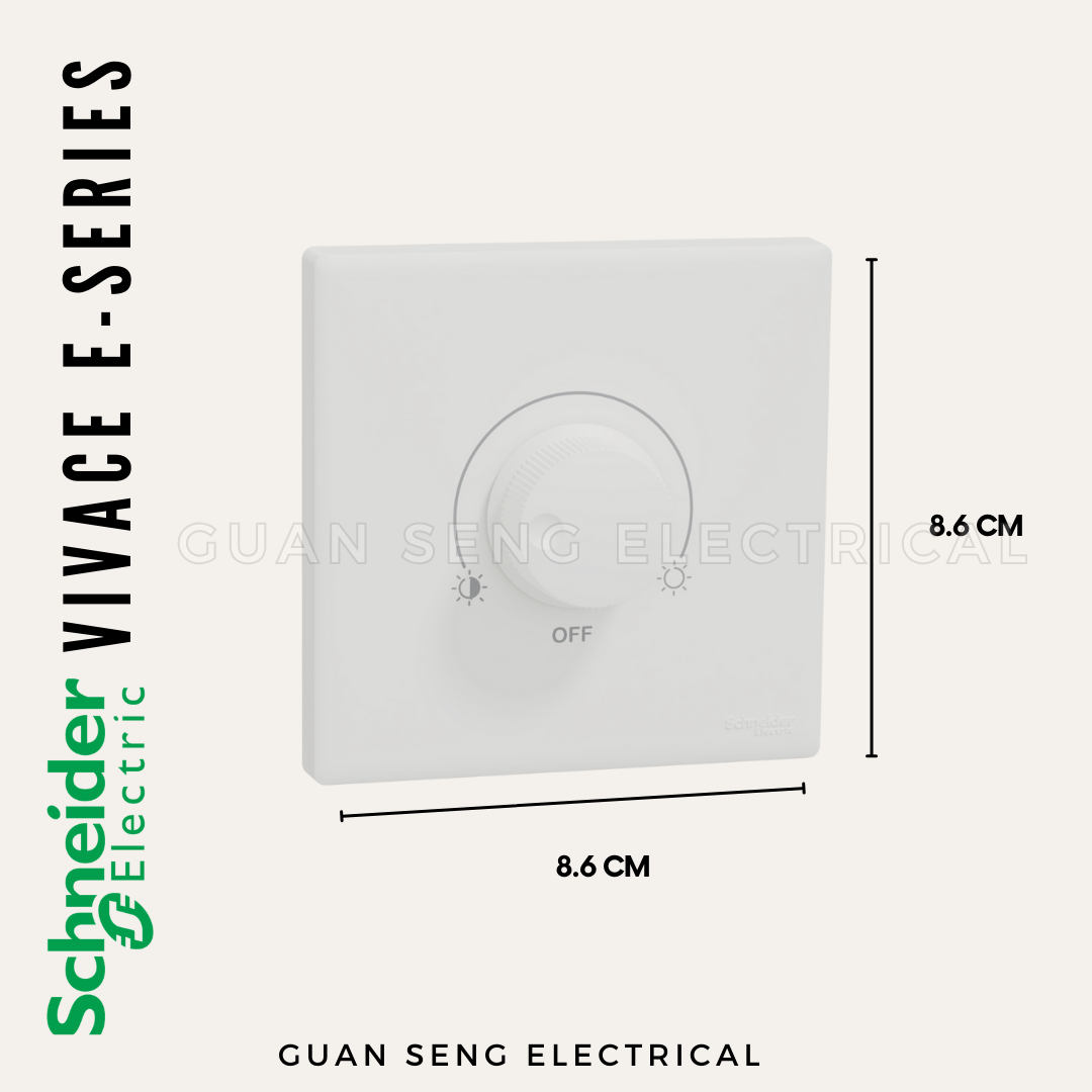 Schneider Electric Vivace E-Series 240V Dimmer Switch White