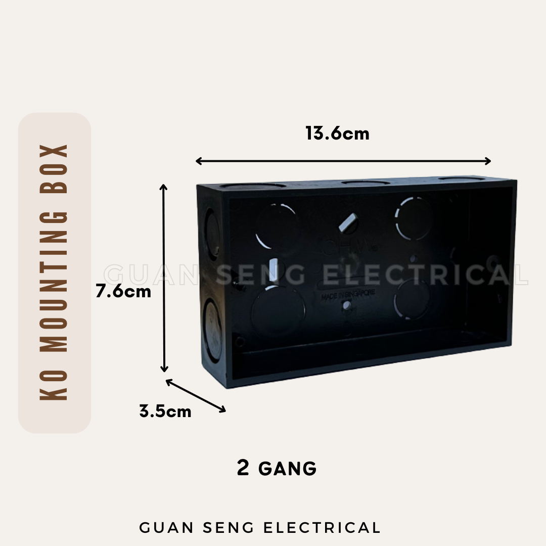 1 Gang 2 Gang KO Mounting Box