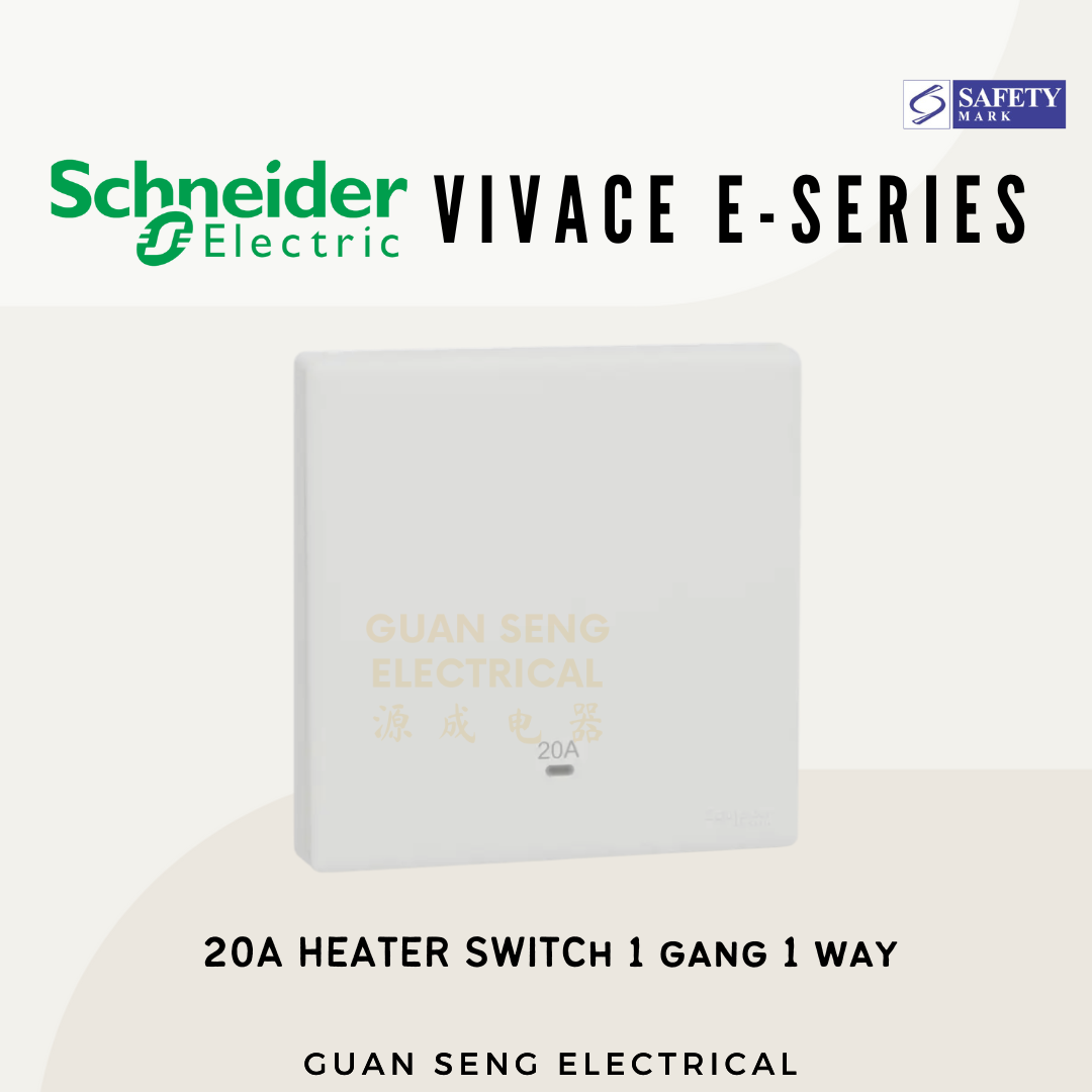 Schneider Electric Vivace E-Series Socket and Switch White Newest 2025 Design
