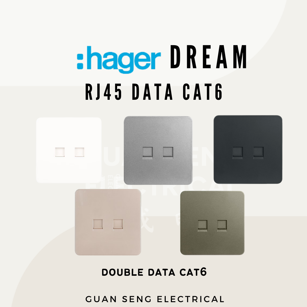 Hager Dream RJ45 Cat6 Data Socket
