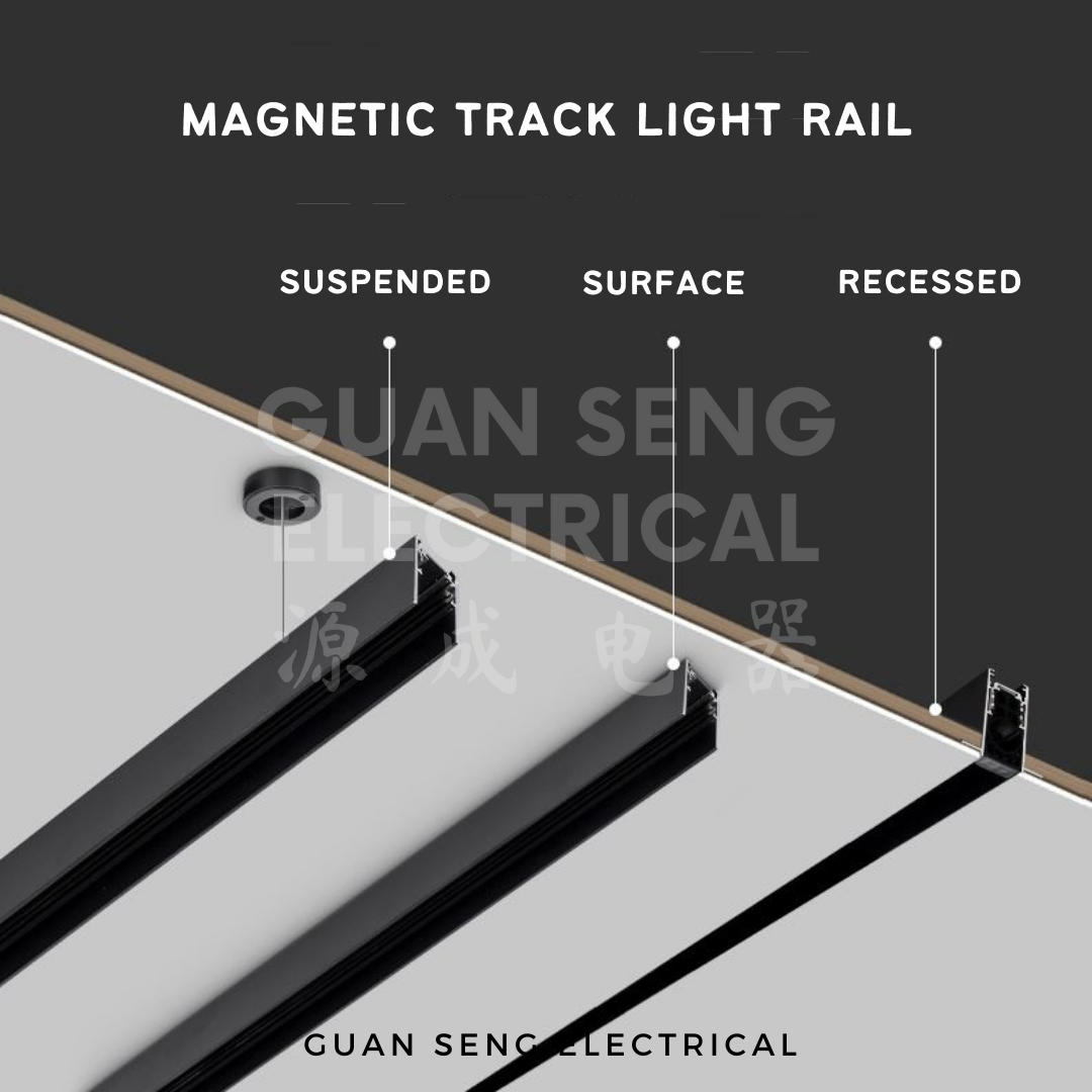 SMART Magnetic Track Light System 48V Recessed Surface