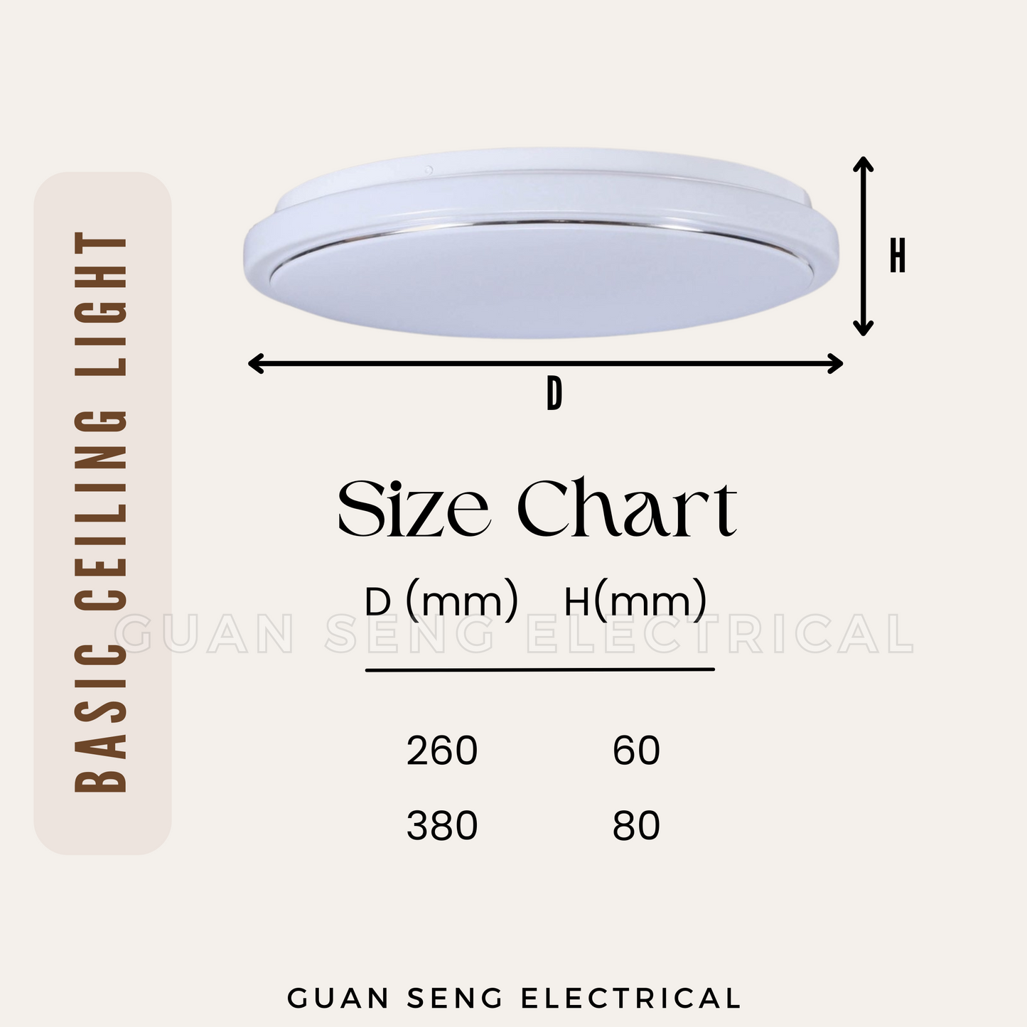 Basic LED Ceiling Light 24W 36W - Daylight 3 Tone
