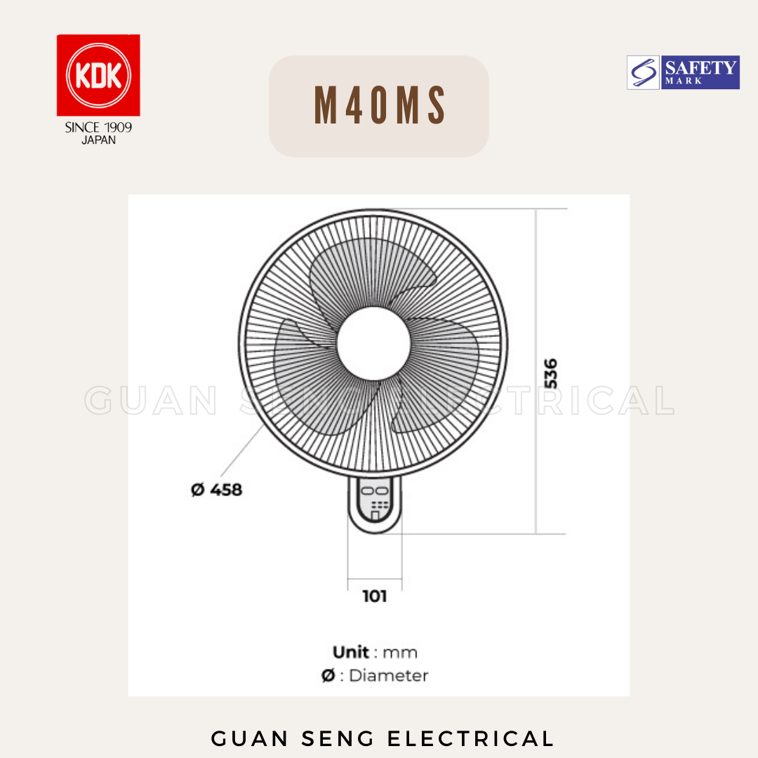 KDK M40MS Wall Fan Remote Control