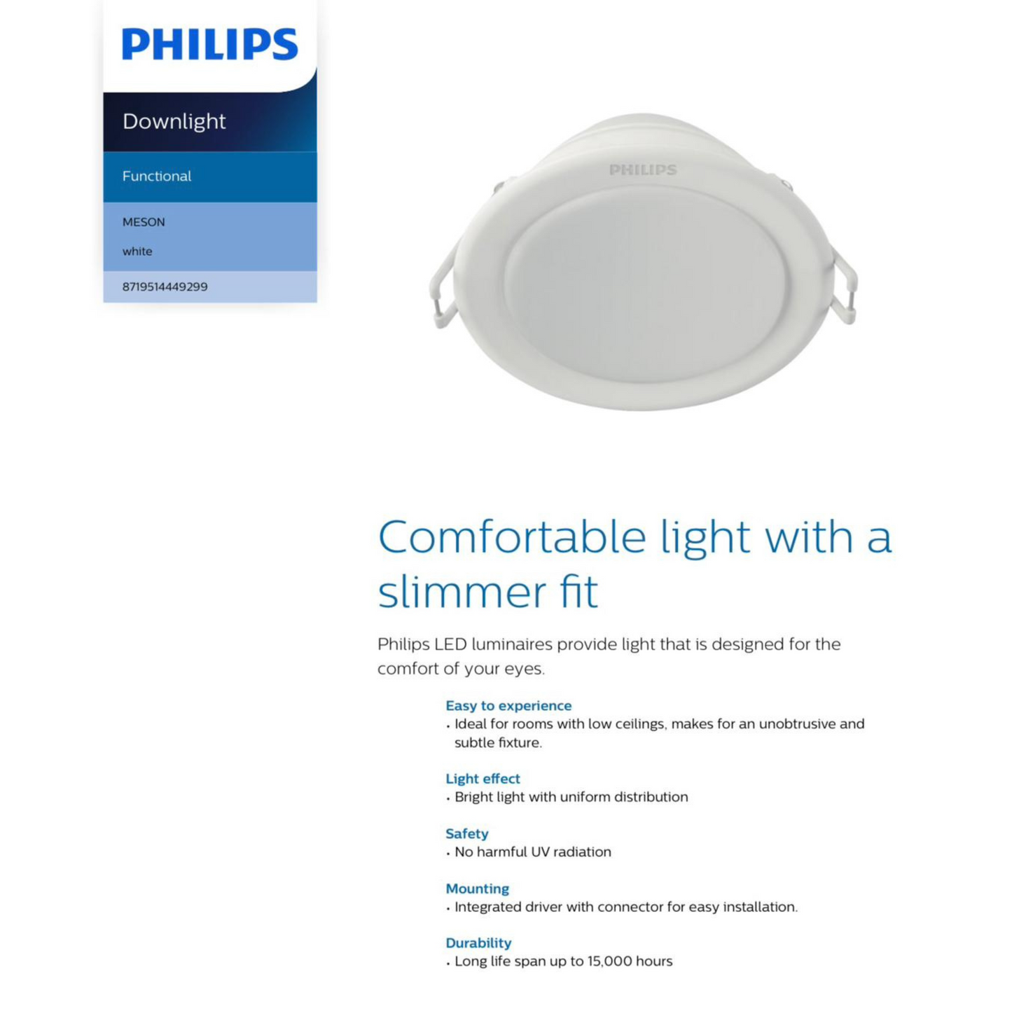 Philips Meson SceneSwitch LED Downlight 3Tone