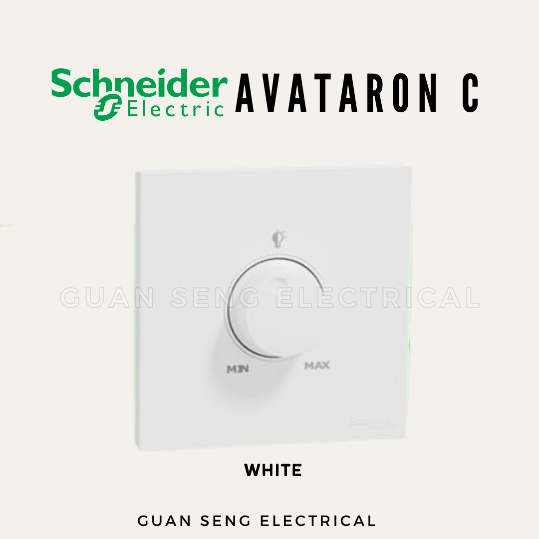 Schneider Avataron C 240V 250W Universal Dimmer with Switch White, Wine Gold, Dark Grey