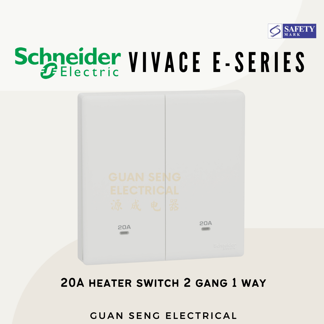 Schneider Electric Vivace E-Series Socket and Switch White Newest 2025 Design
