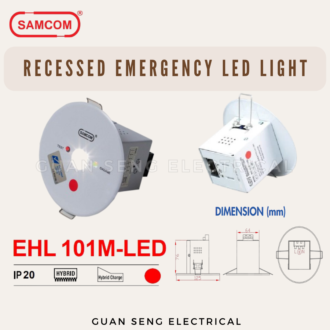 Samcom Electronics Recessed Emergency Led Light EHL 101M-LED