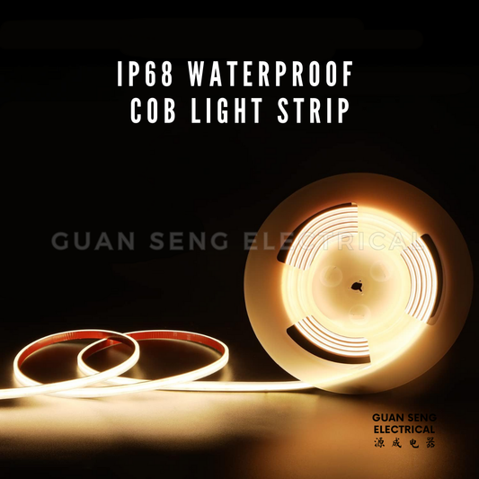 IP68 COB LED Strip Light 5M High Density Waterproof Flexible DC24V 528LEDs/m