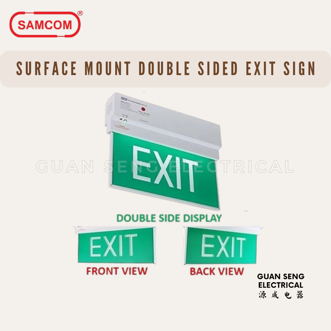 Samcom Electronics Surface Mount Led Slim Exit Sign SLED-X2 (Double Sided)