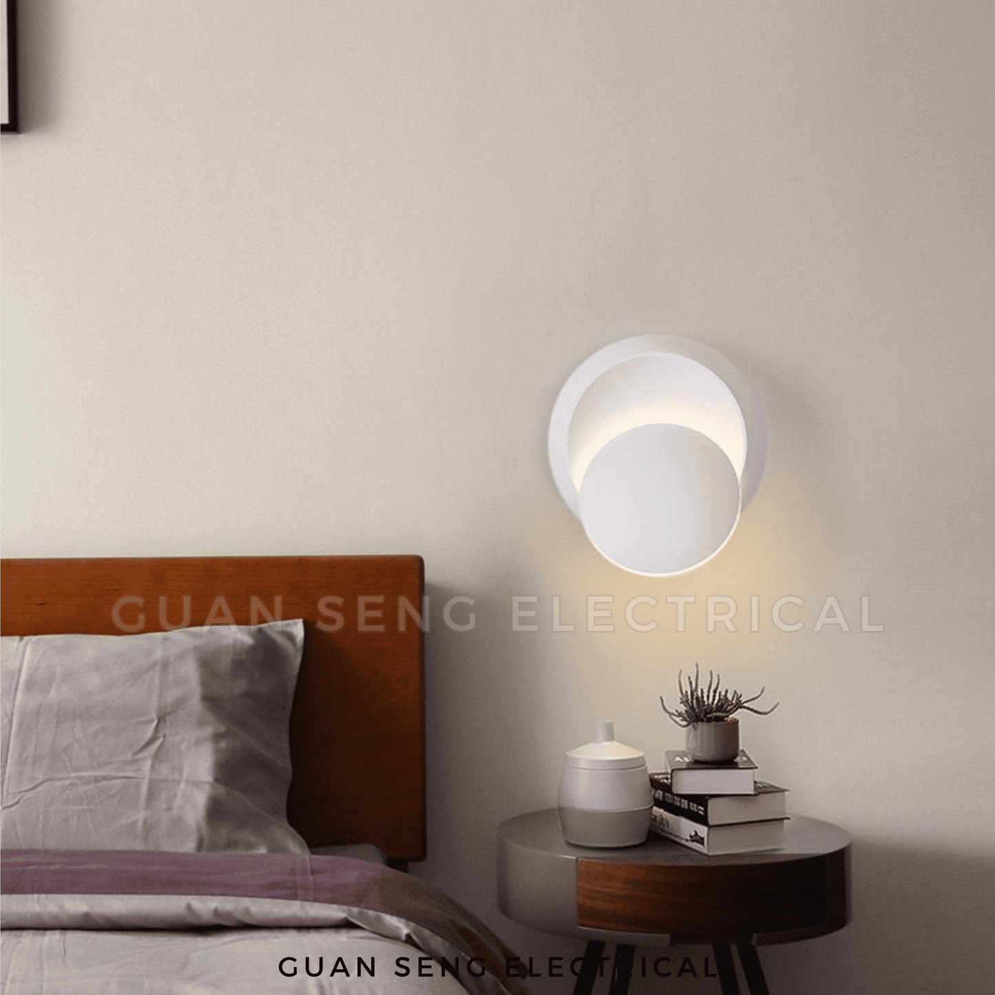 Rotatable 360 Round Wall Lamp 7W Warm White