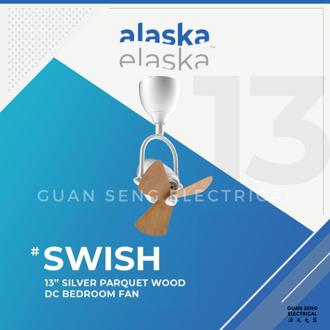 ALASKA SWISH 13″ Corner DC Ceiling Fan