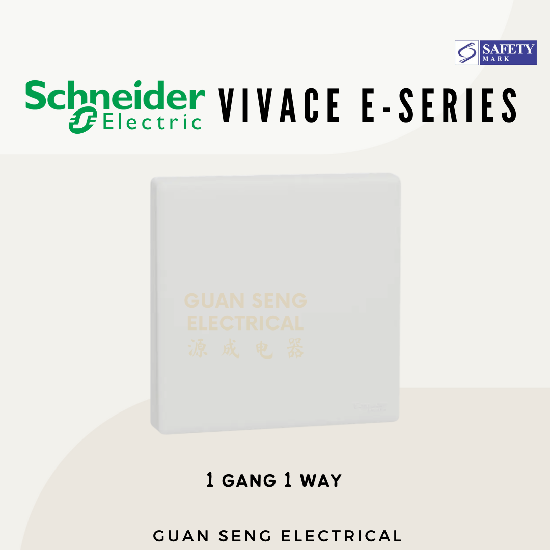 Schneider Electric Vivace E-Series Socket and Switch White Newest 2025 Design