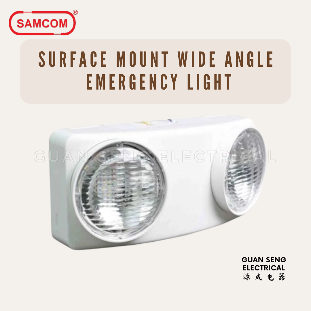 Samcom Electronics LED Surface Mount Wide Angle Emergency Light ETL 201P-LED