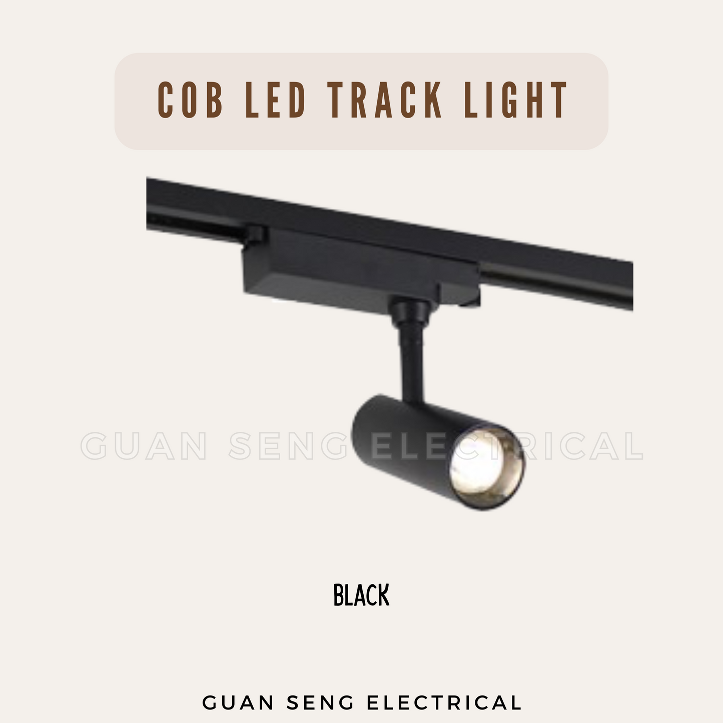 COB LED Track Light 20W Black White